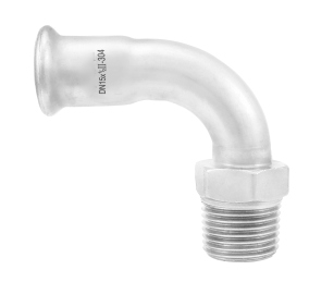 External thread 90 ° conversion elbow