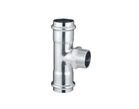 External thread conversion tee