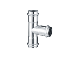 Equal diameter tee (double clamping pressure)